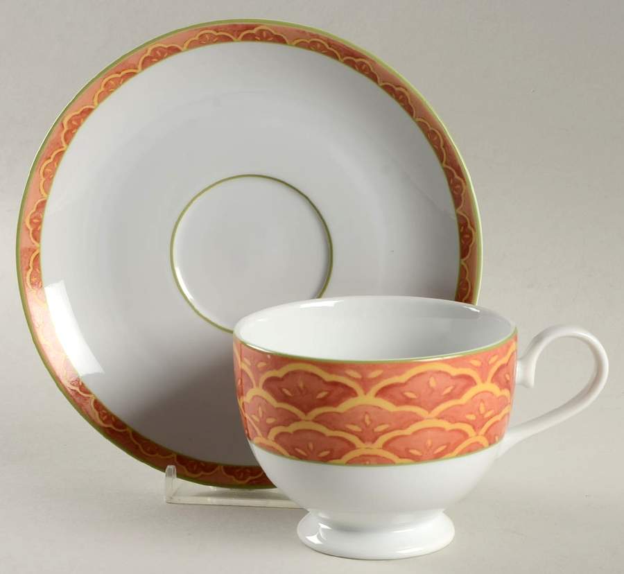 Garden Toscana Terra Cotta Flat Cup & Saucer Set by Mikasa-1