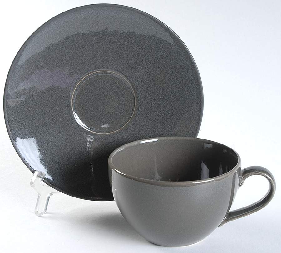 Slate Flat Cup & Saucer Set by Mikasa-1