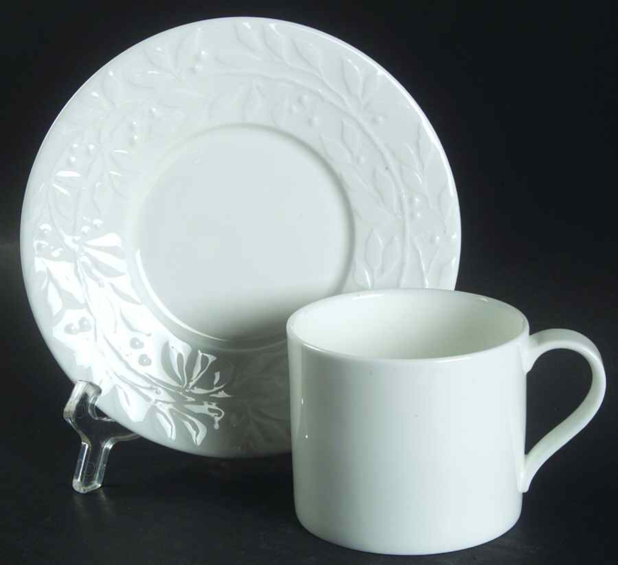 Laurel Sprig Flat Cup & Saucer Set by Mikasa-1