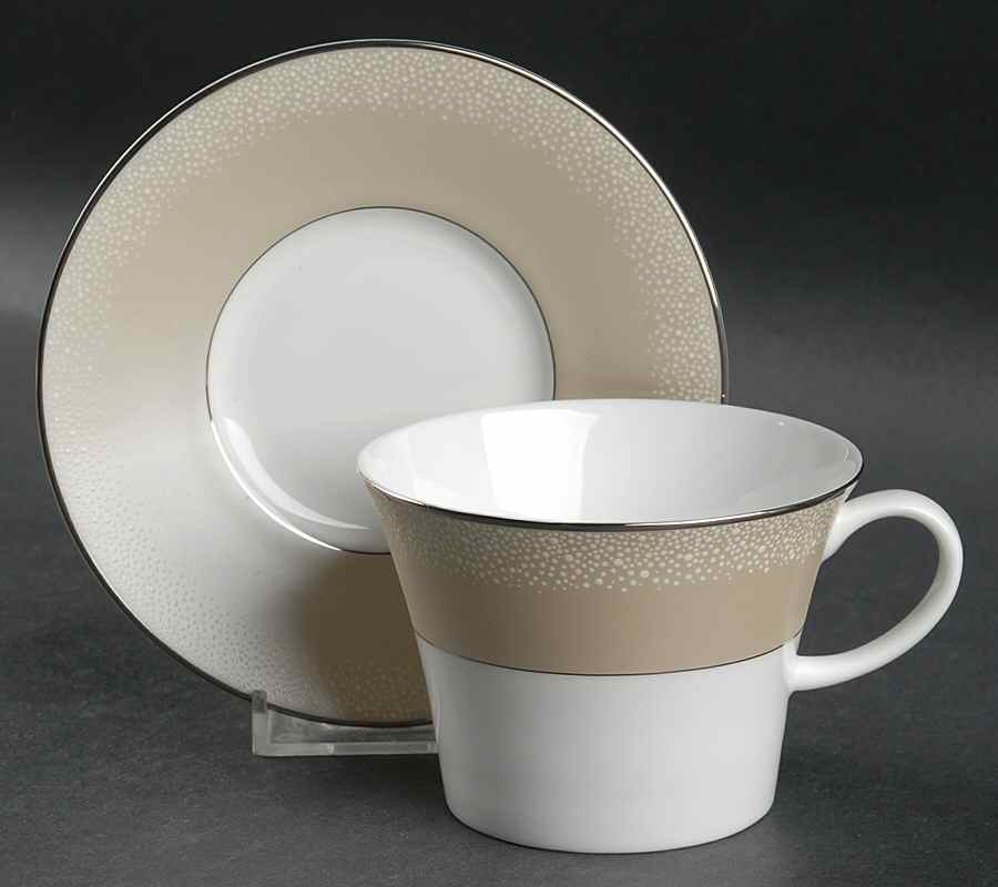 Luminescent Pearls Flat Cup & Saucer Set by Mikasa-1