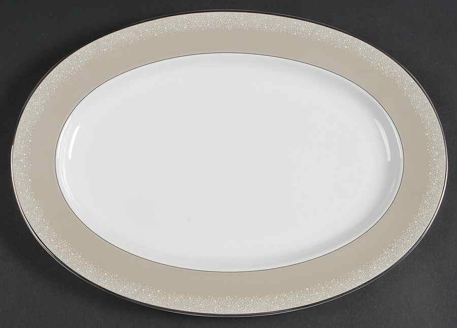 Luminescent Pearls 14" Oval Serving Platter by Mikasa-1