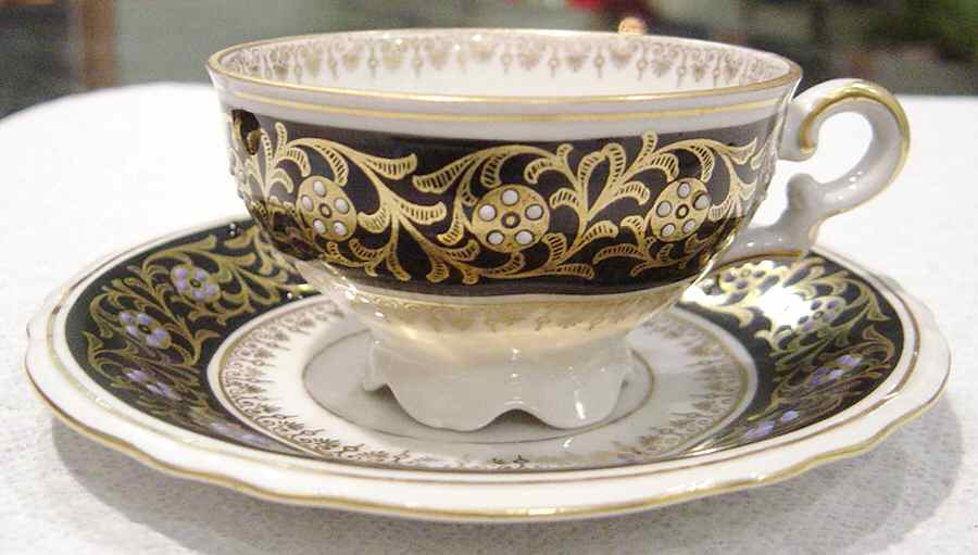 MIT225 Footed Cup & Saucer Set by Mitterteich-1