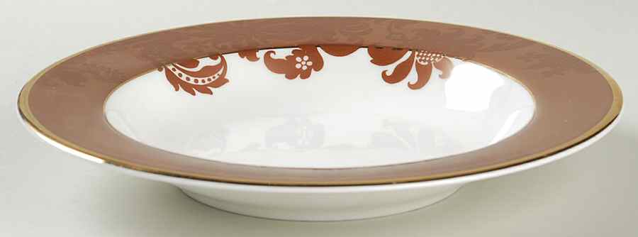 Damask Copper Large Rim Soup Bowl by Mikasa-1