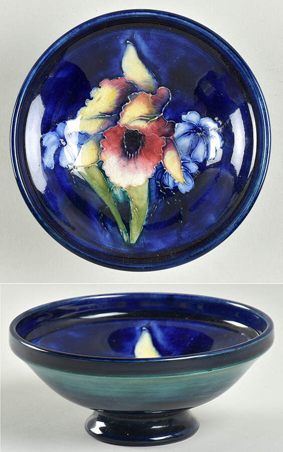 Orchid 4" Footed Bowl by Moorcroft-1