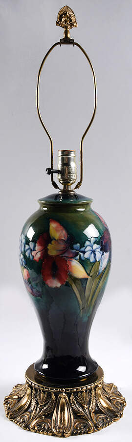 Orchid 25" Electric Lamp No Shade by Moorcroft-1