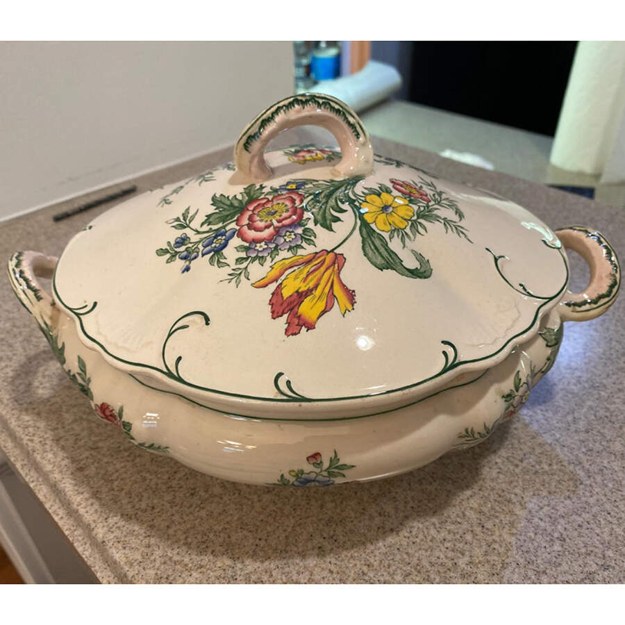 Leighton Oval Covered Vegetable by John Maddock & Sons-1