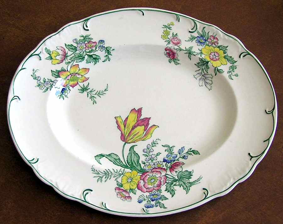 Leighton 12" Oval Serving Platter by John Maddock & Sons-1