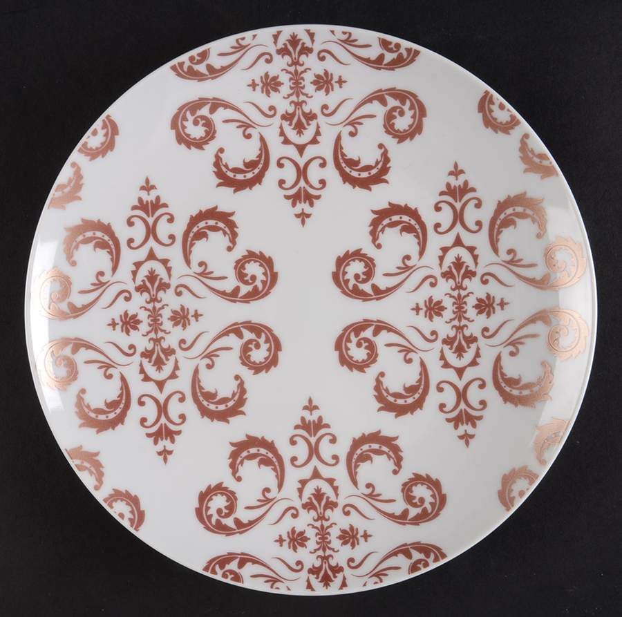 Botanic Medallions Mica Rose Salad/Dessert Plate by Martha Stewart-1
