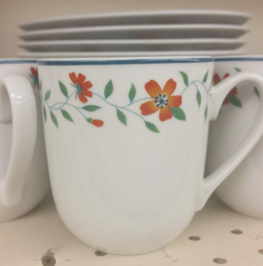 Banded Floral Mug by Martha Stewart-1