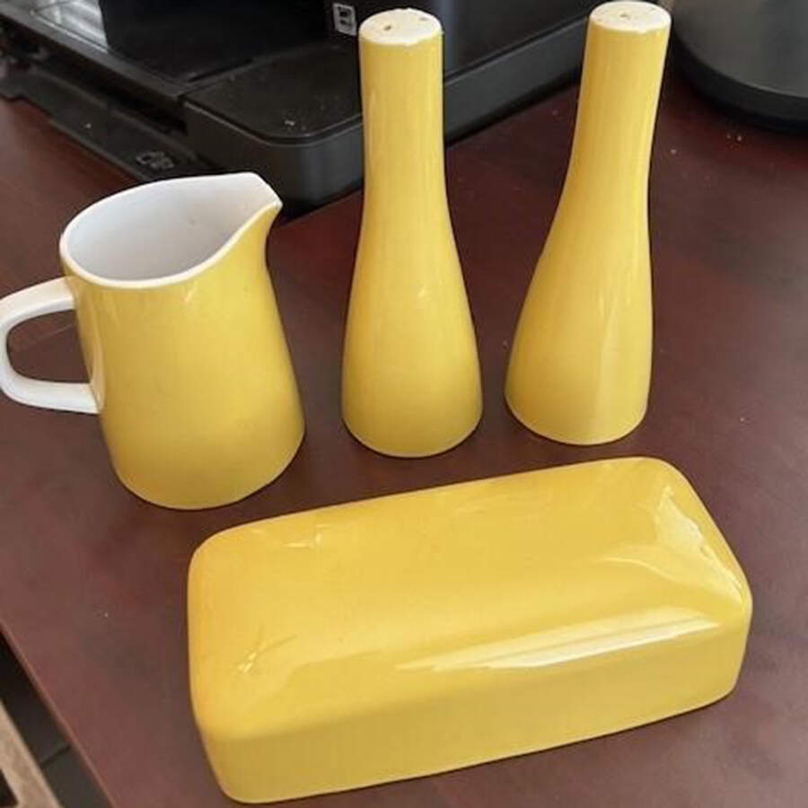 Cerastone Yellow (3997) Lid for 1/4 Lb Butter by Mikasa-1