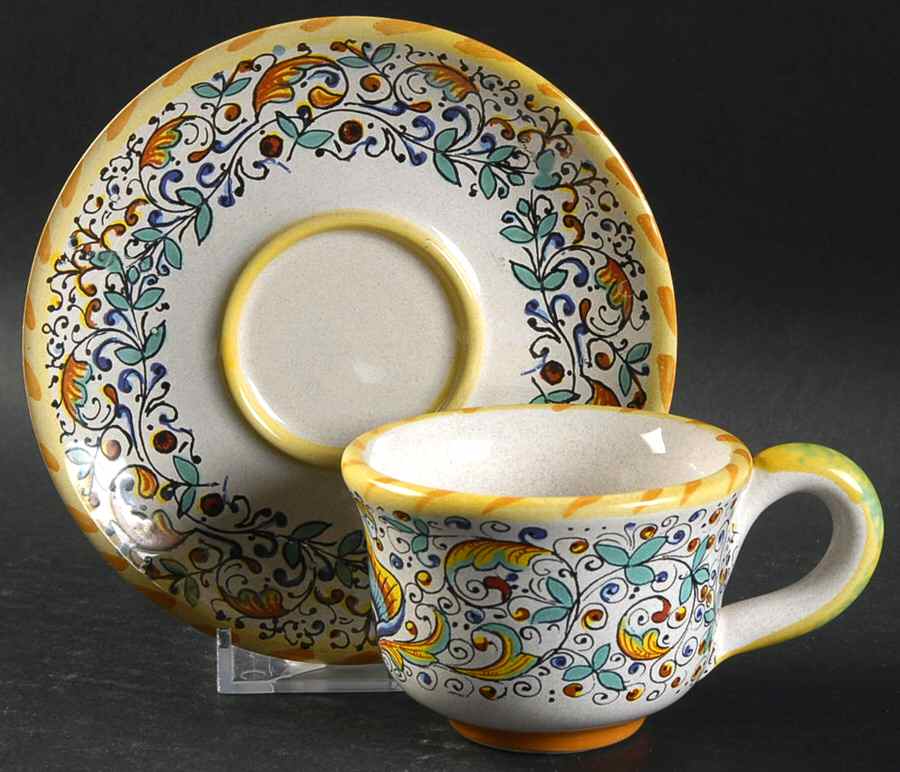 MC62 Flat Demitasse Cup & Saucer Set by Meridiana Ceramiche-1