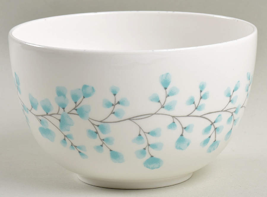 Maidenhair Fern Blue Soup/Cereal Bowl by Martha Stewart-1
