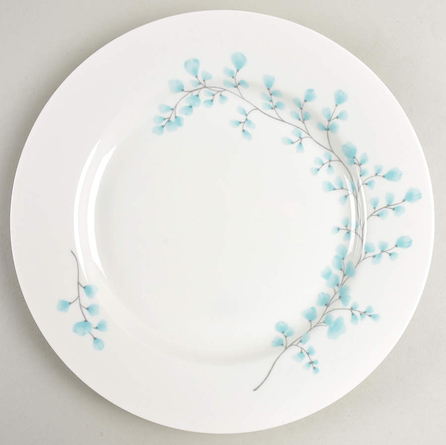 Maidenhair Fern Blue Dinner Plate by Martha Stewart-1