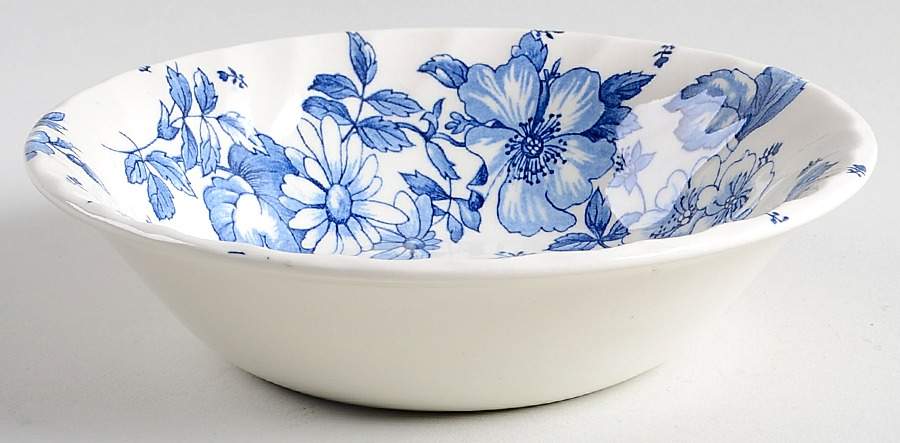 Peony and Rose Blue Coupe Cereal Bowl by Myott Meakin-1