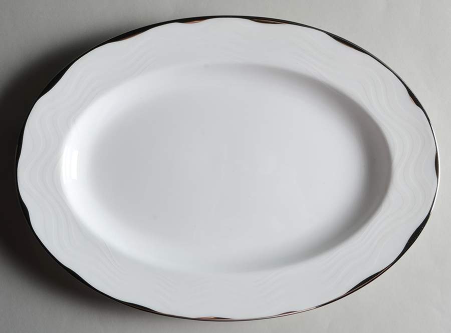 Merry White 14" Oval Serving Platter by Missoni Home-1