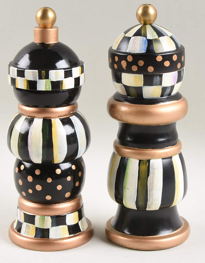Courtly Check Wood Salt & Pepper Mill by MacKenzie-Childs-1