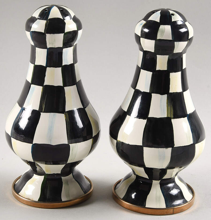 Courtly Check Metal Salt & Pepper Set by MacKenzie-Childs-1