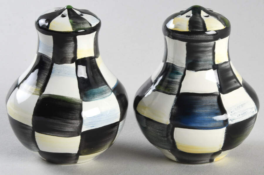 Courtly Check Salt & Pepper Set by MacKenzie-Childs-1