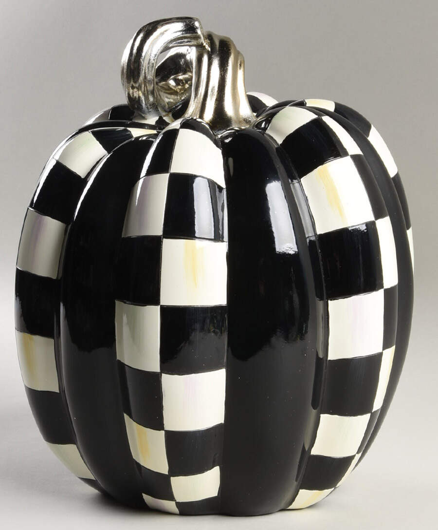 Courtly Check Tall Decorative Pumpkin by MacKenzie-Childs-1