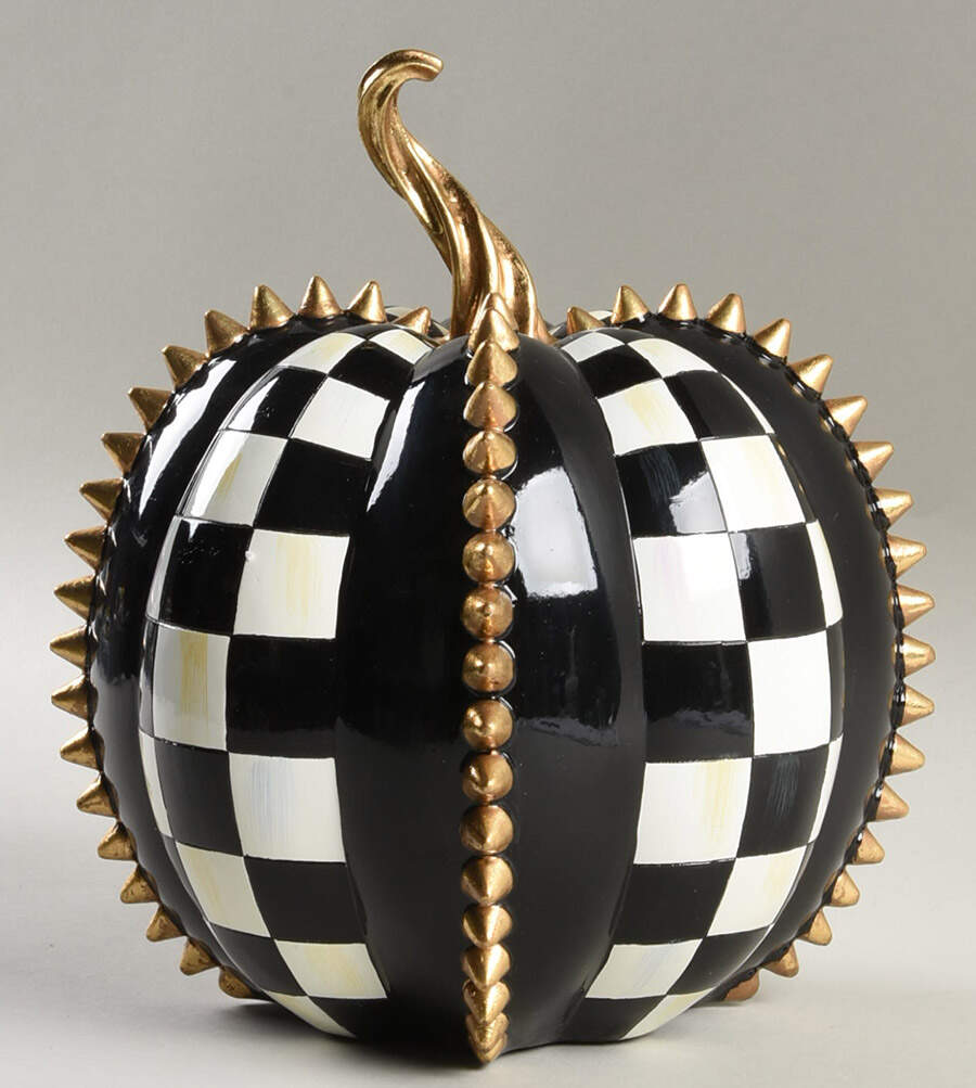 Courtly Check Tall Decorative Pumpkin by MacKenzie-Childs-1
