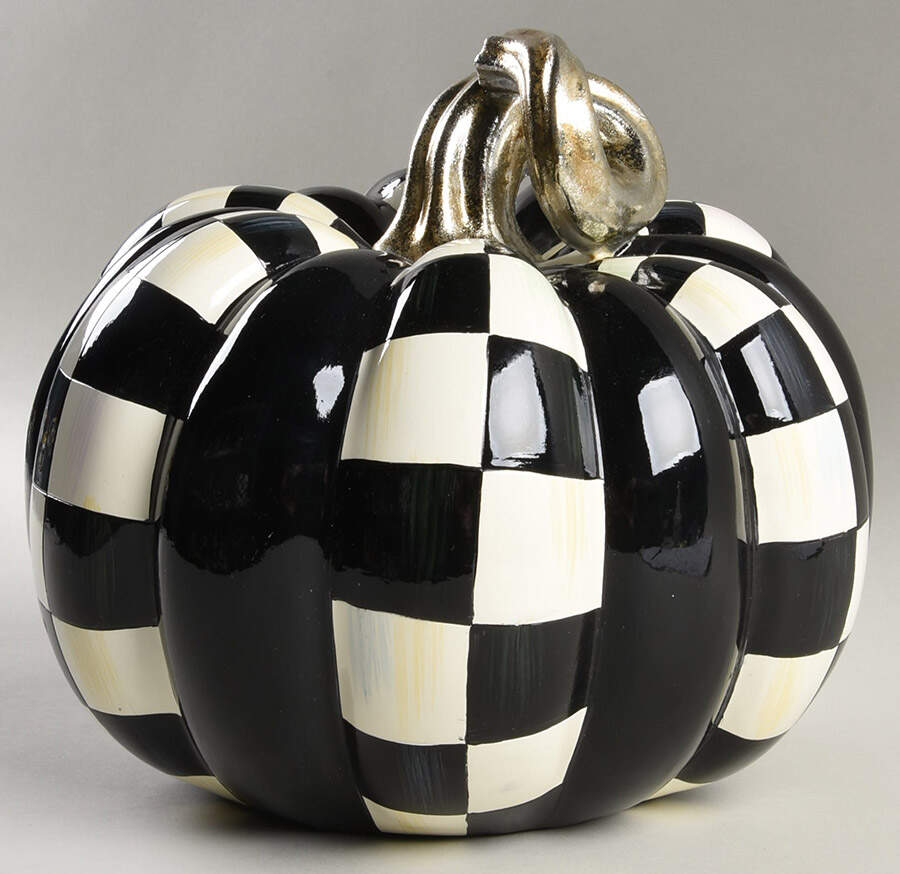Courtly Check Short Decorative Pumpkin by MacKenzie-Childs-1