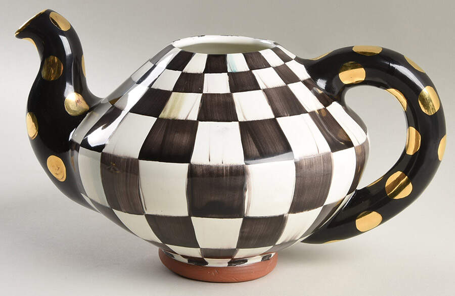 Courtly Check Teapot No Lid by MacKenzie-Childs-1