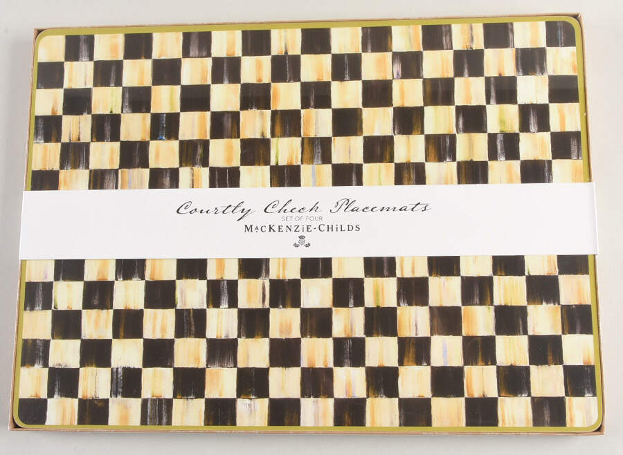Courtly Check Corkboard Placemat - Set of 4 by MacKenzie-Childs-1
