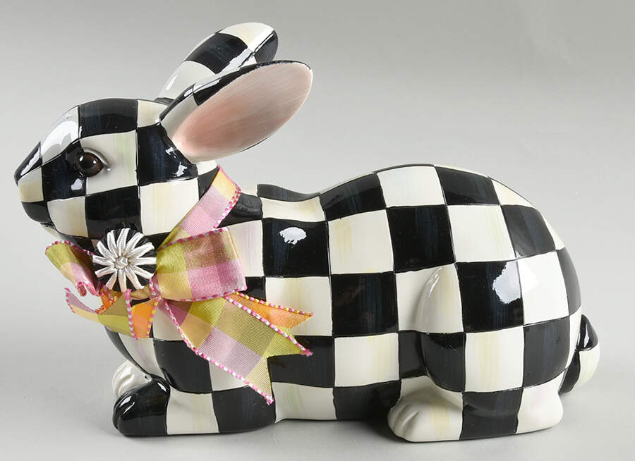 Courtly Check Bunny Figurine by MacKenzie-Childs-1