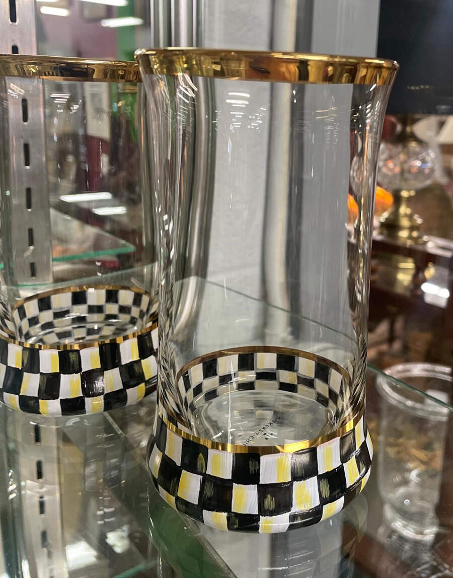 Courtly Check Glassware Highball by MacKenzie-Childs-1