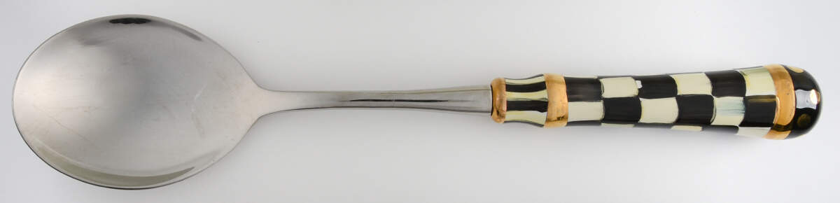Courtly Check Salad Serving Spoon with Stainless Bowl by MacKenzie-Childs-1