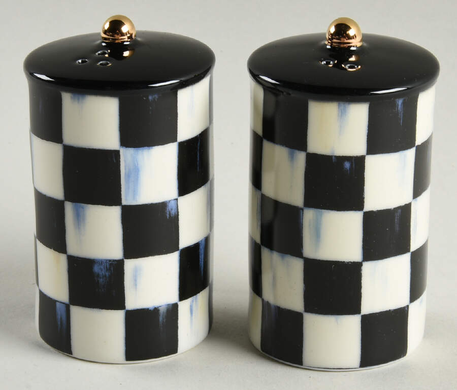 Courtly Check Salt & Pepper Set by MacKenzie-Childs-1