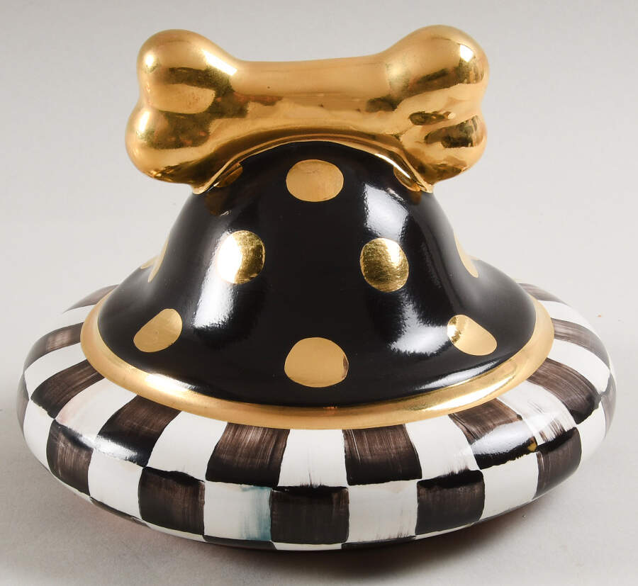 Courtly Check Ceramic Lid for Glass Treat Jar by MacKenzie-Childs-1