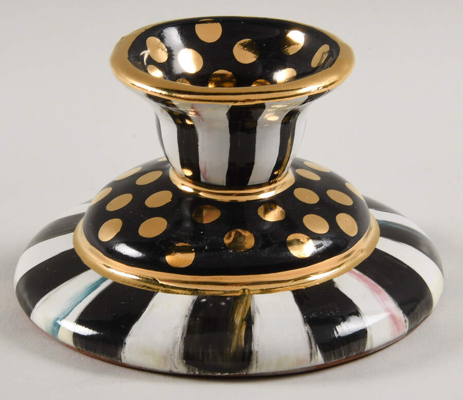 Courtly Check 5" Candlestick by MacKenzie-Childs-1