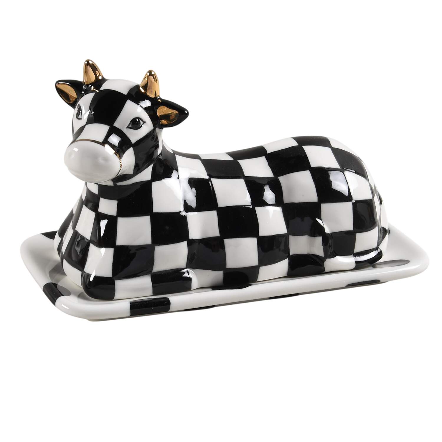 Courtly Check 1/4 Lb Covered Butter by MacKenzie-Childs-1