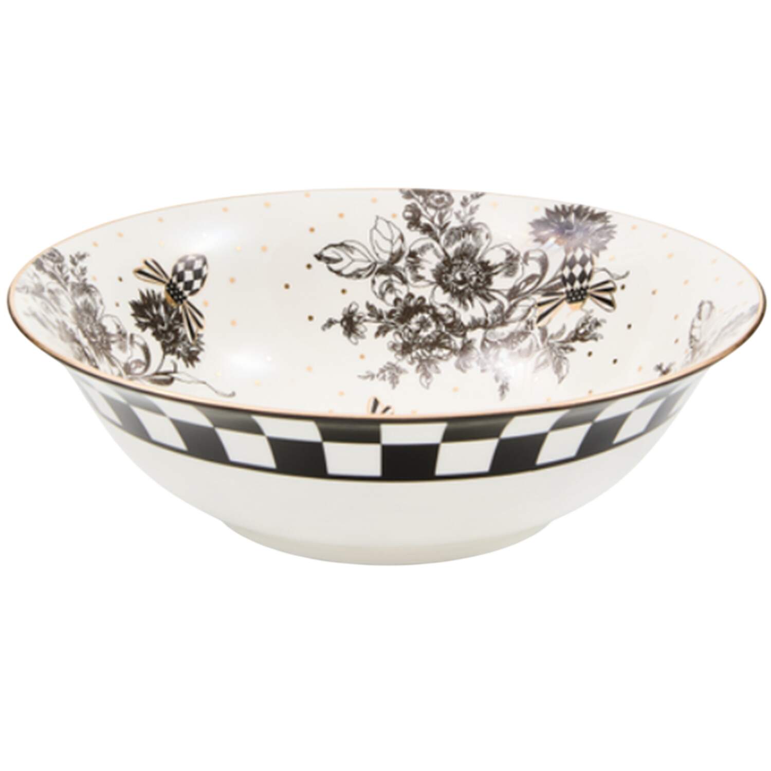 Courtly Check 9" Salad Serving Bowl by MacKenzie-Childs-1
