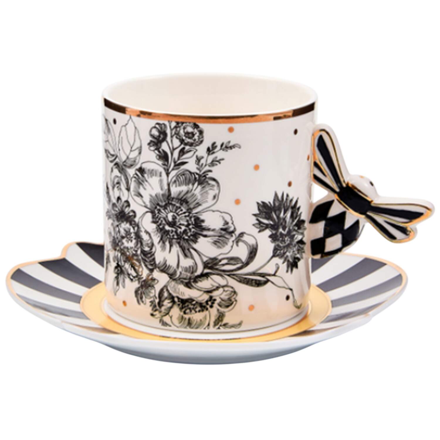 Courtly Check Mug & Saucer Set by MacKenzie-Childs-1