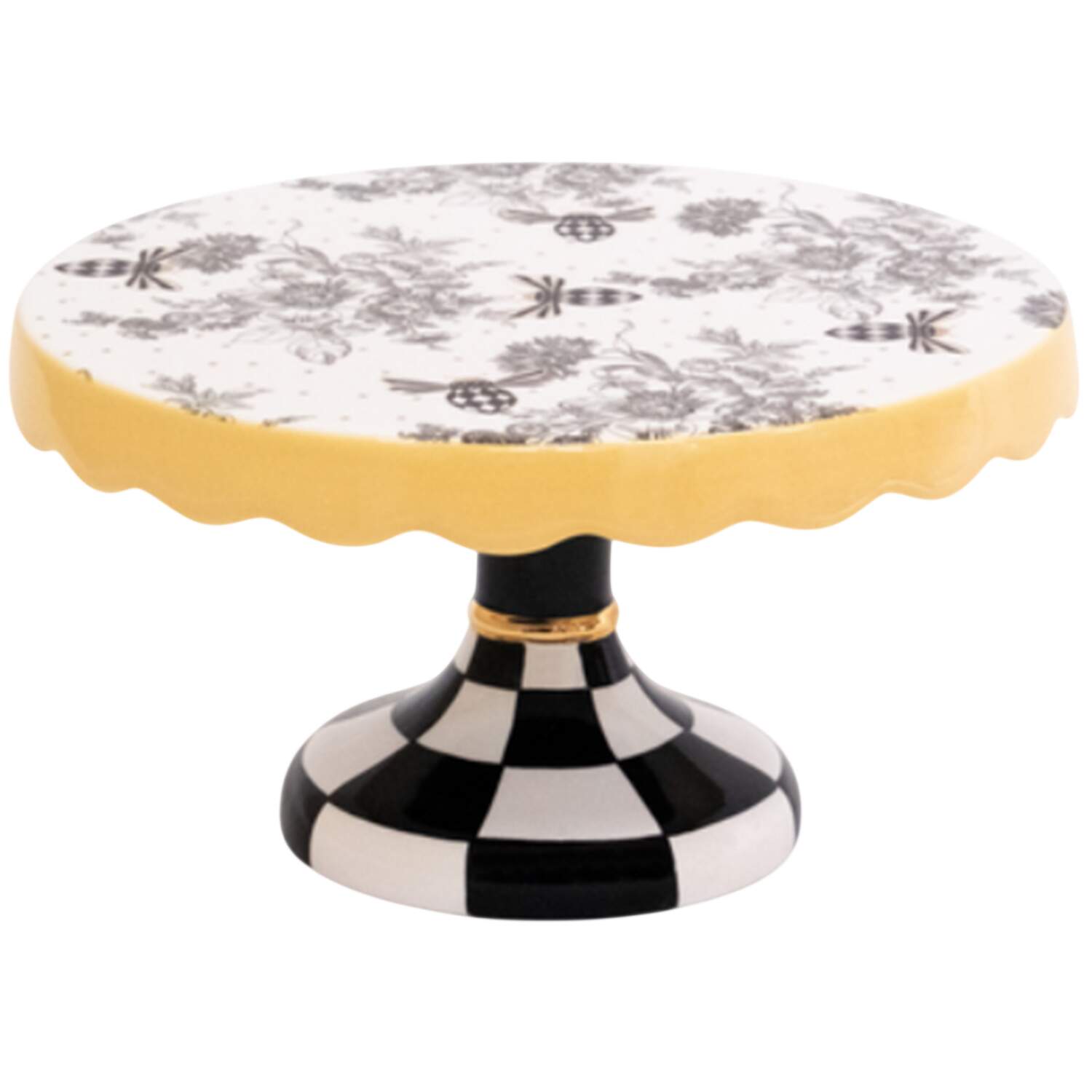 Courtly Check 8" Diameter Pedestal Cake Stand by MacKenzie-Childs-1