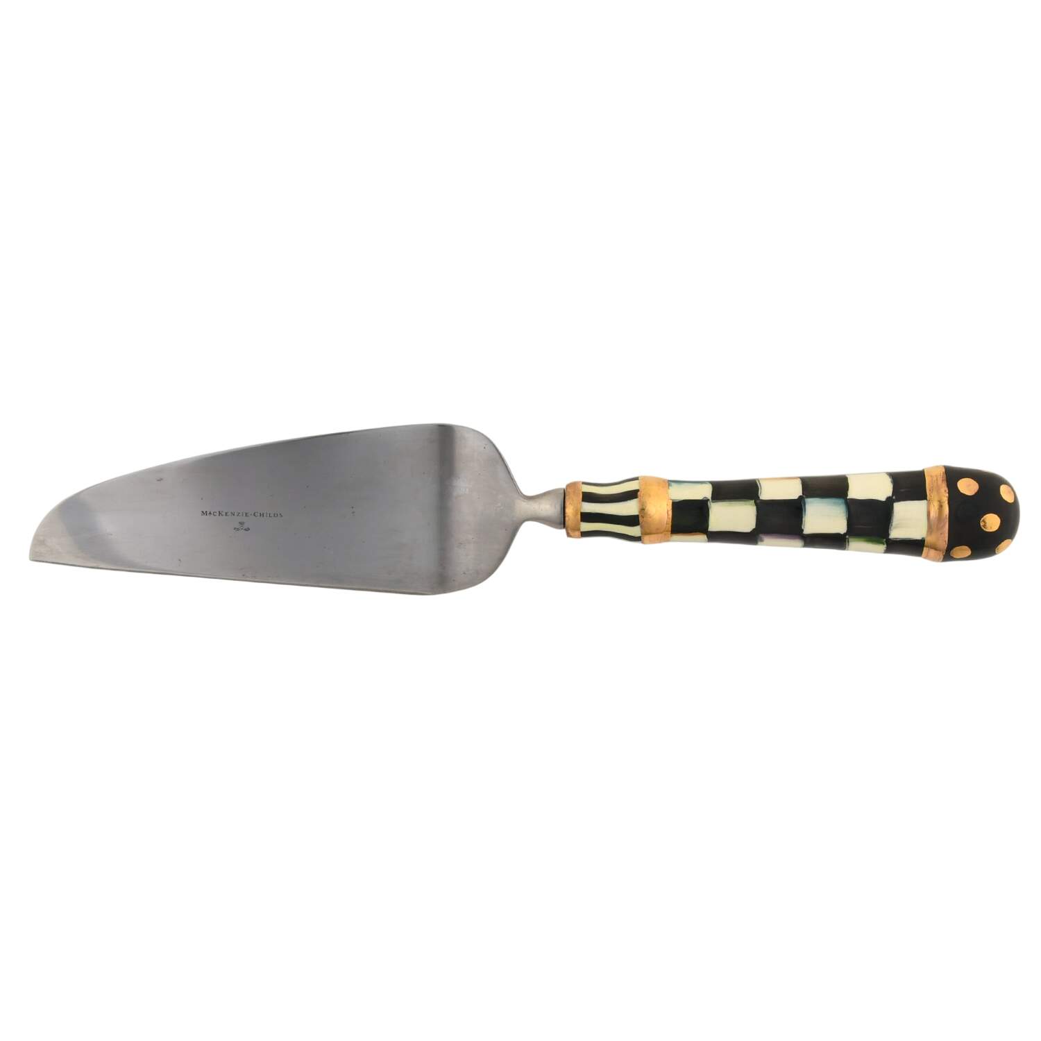 Courtly Check Pie Server with Stainless Blade by MacKenzie-Childs-1