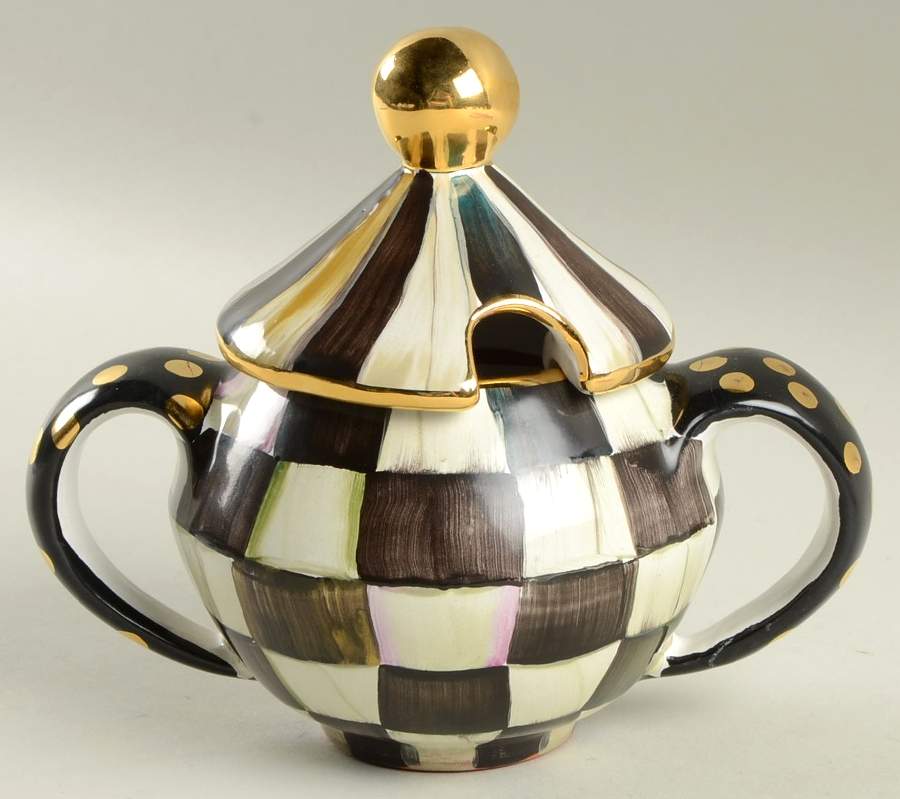 Courtly Check Sugar Bowl & Lid by MacKenzie-Childs-1