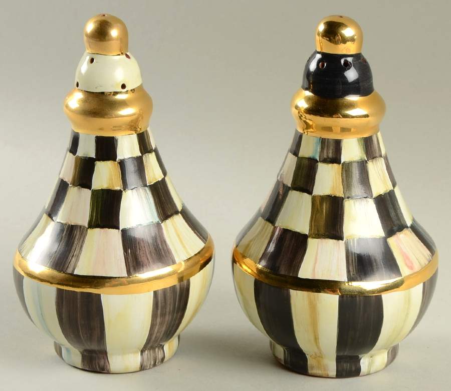Courtly Check Salt & Pepper Set by MacKenzie-Childs-1