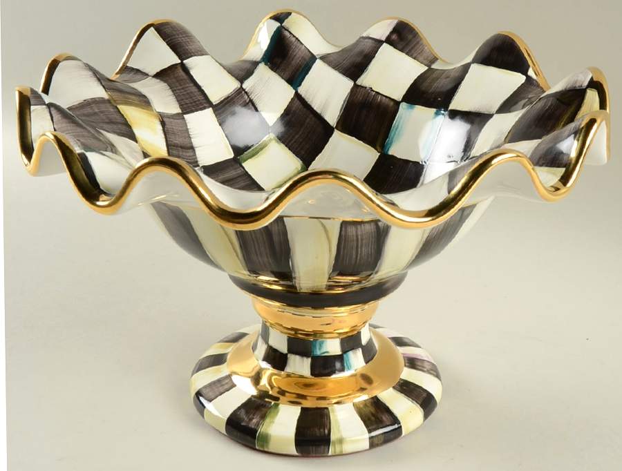 Courtly Check Round Compote (Height X Width) by MacKenzie-Childs-1