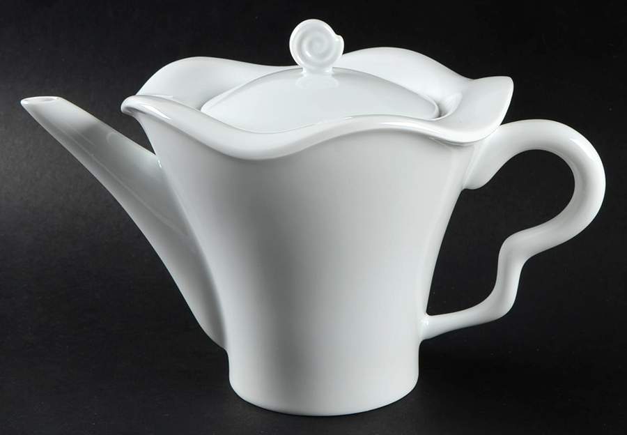 Gala White Small Teapot & Lid by Medard de Noblat-1