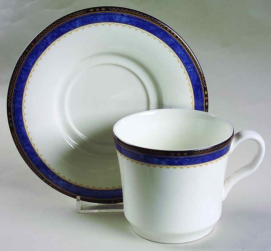 Madison Sapphire Flat Cup & Saucer Set by Mikasa-1