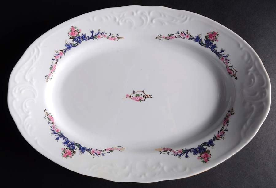 MNU3 13" Oval Serving Platter by Menuet (Poland)-1