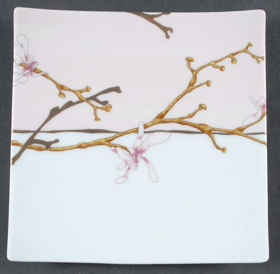 Amour En Cage (Oxygene Shape) Square Bread & Butter Plate by Medard de Noblat-1