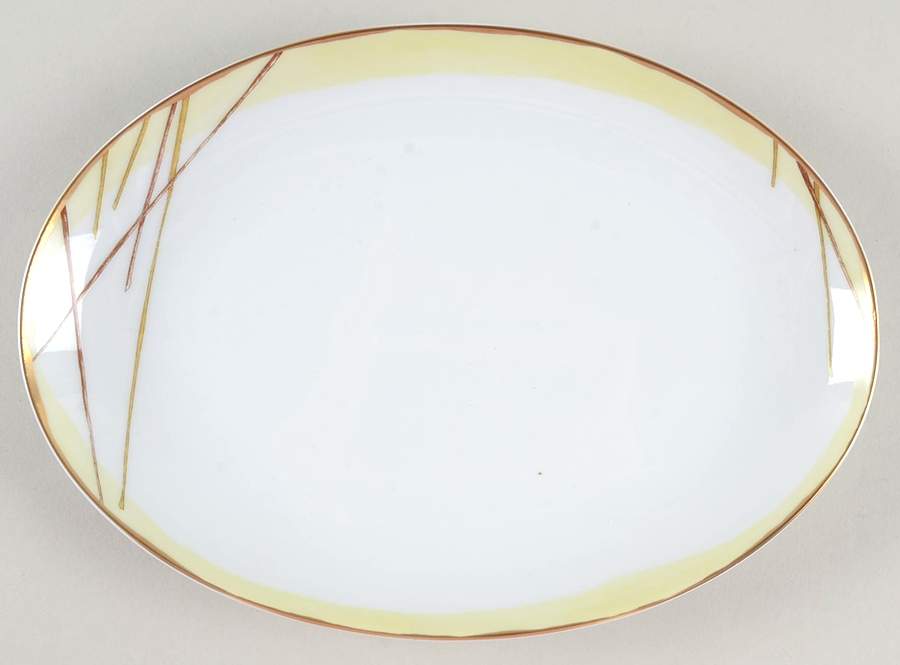 Amour En Cage (Oxygene Shape) 14" Oval Serving Platter by Medard de Noblat-1