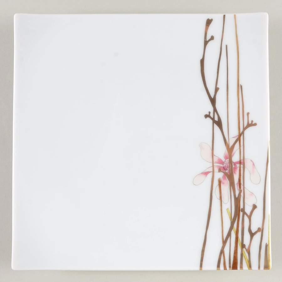Amour En Cage (Oxygene Shape) Square Luncheon Plate by Medard de Noblat-1