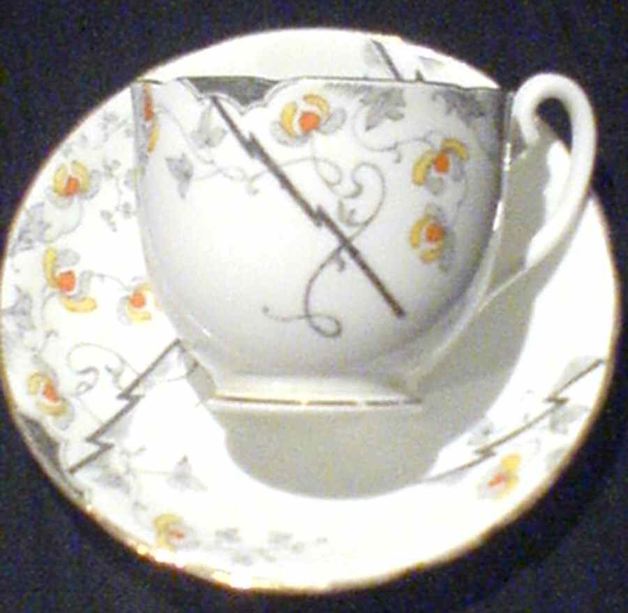 5091 Footed Cup & Saucer Set by Melba-1