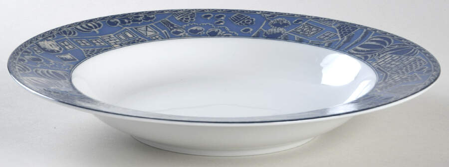 Indigo Harvest Rim Soup Bowl by Mikasa-1