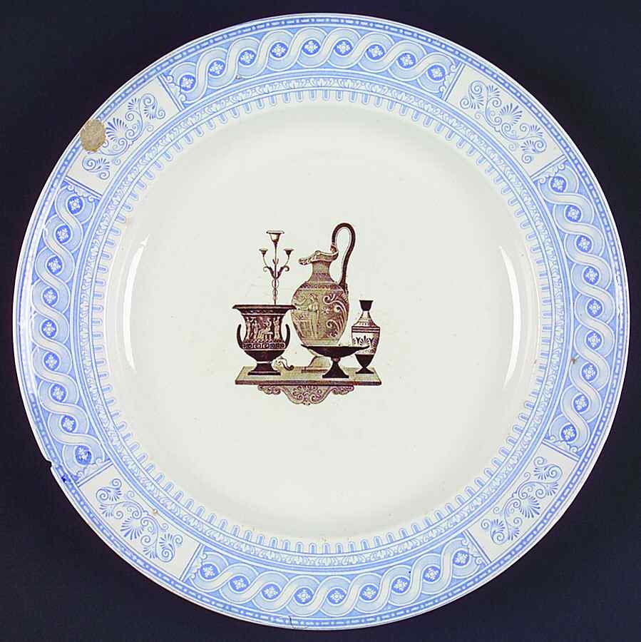 Etruscan Vases Dinner Plate by T J & J Mayer (England)-1